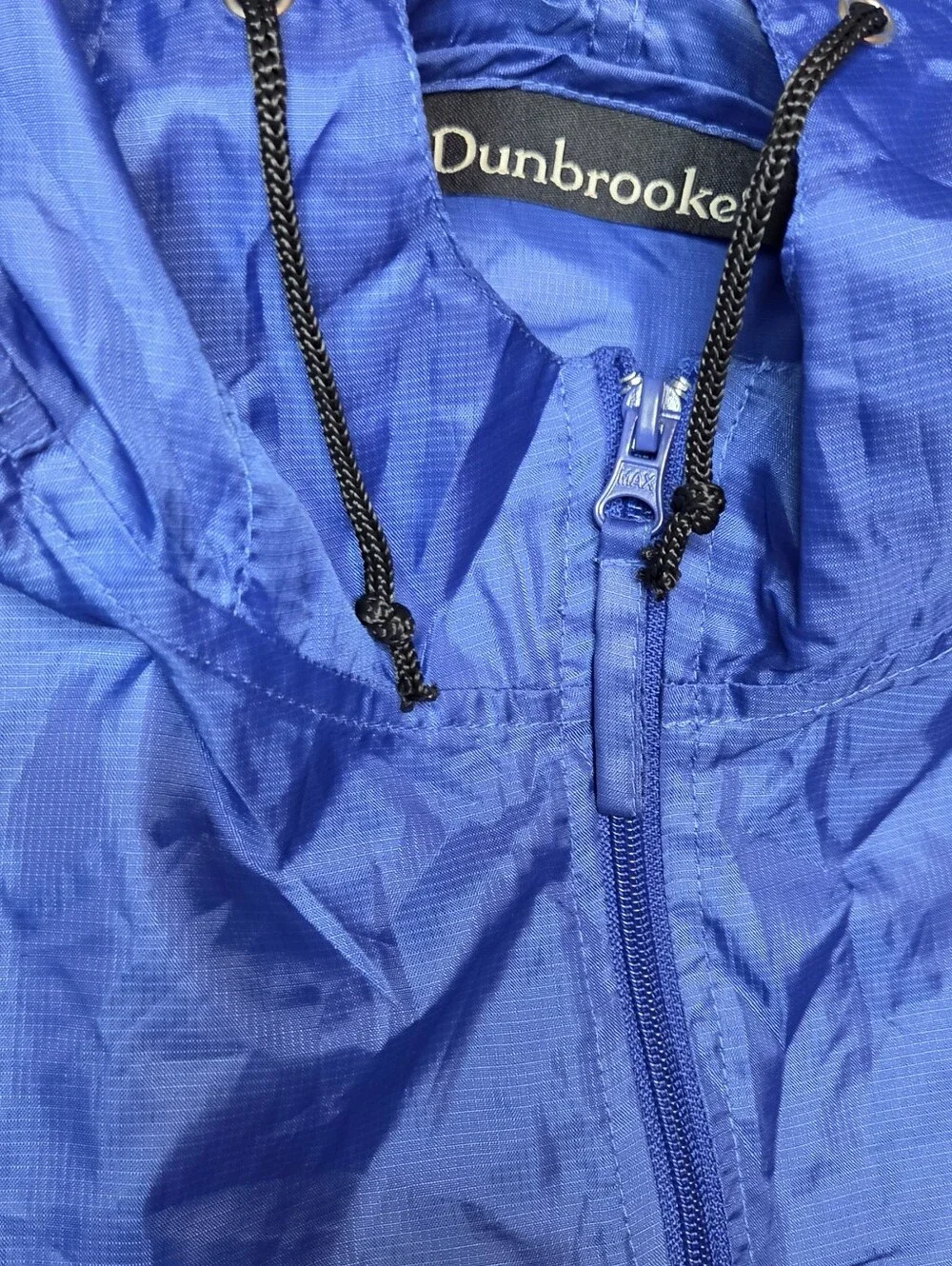 Vintage 90s Dunbrooke Packable Pullover Jacket Blue Nylon Windbreaker Anorak